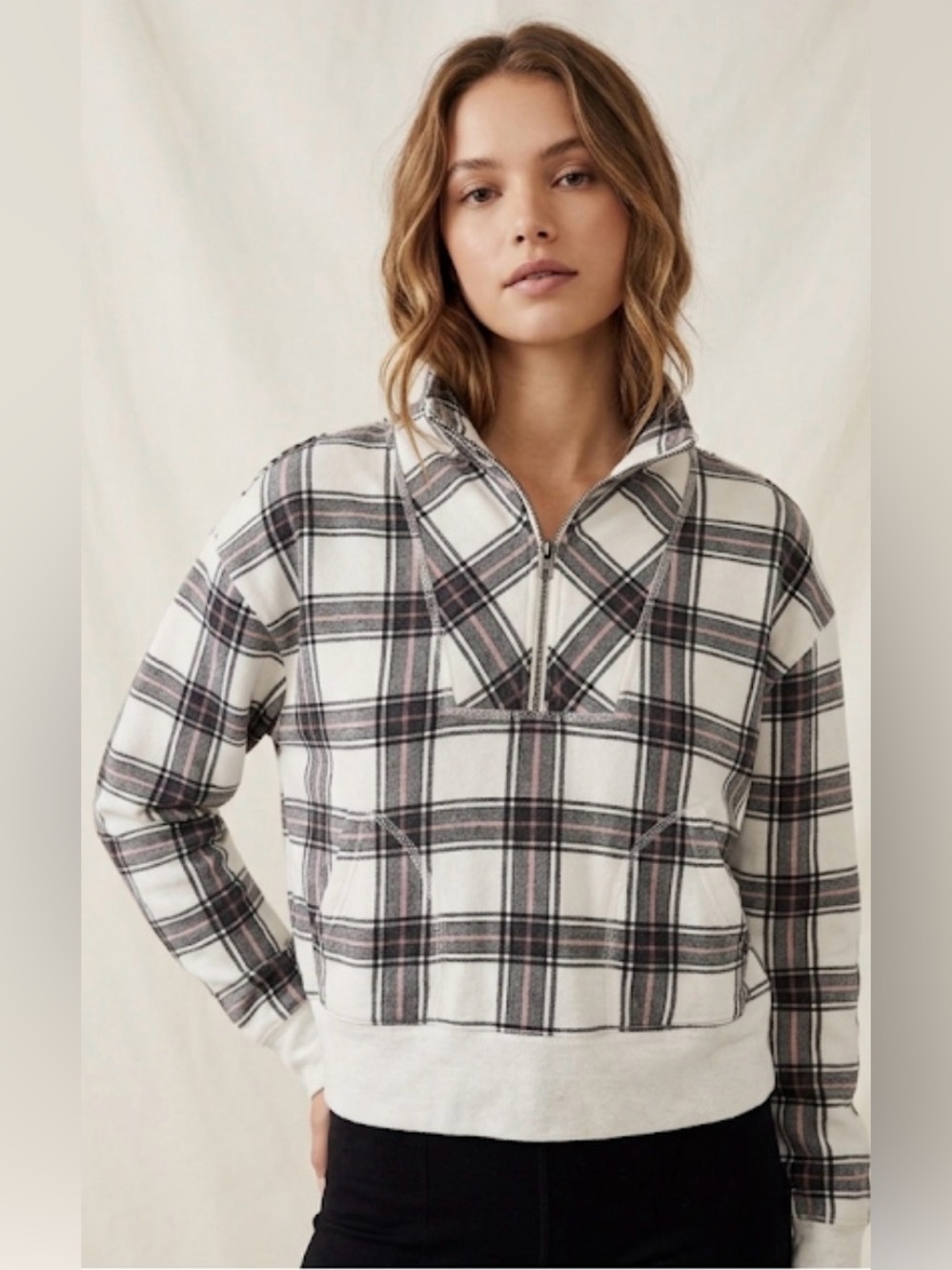 Free People "Why Not" Zip Thru Pullover